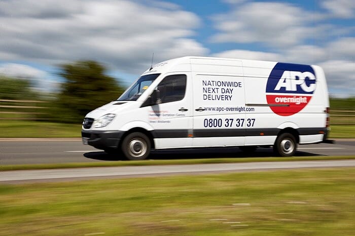 For all of our smaller items we use APC and other major small parcel companies