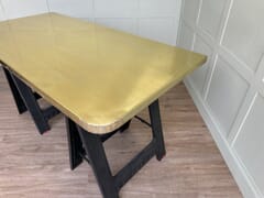 Bespoke Antique Brass Shiny Worktop