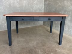 Copper Dining Table With Drawers