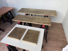 Handmade Antique Brass Worktop and Shelves
