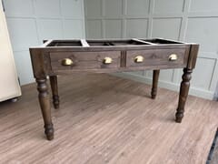 Handmade Dining Table With Waxed Wooden Base