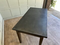 Made to Measure  Antique Zinc Top Kitchen Table With Waxed Base