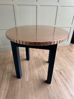 Round Copper Kitchen Table Made At UKAA