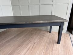 Zinc Dining Table With Tapered Legs Made To Measure