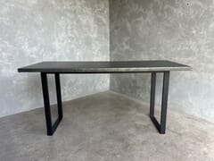 Zinc Kitchen Table With Metal Box Legs