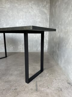 Zinc Table With Box Shape Legs