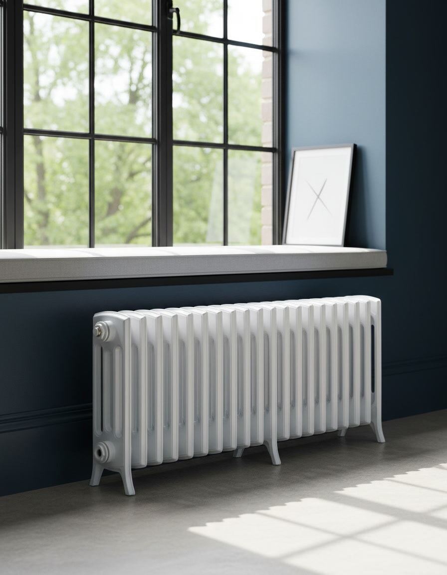 Buy Arroll Aluminium Traditional Four Column Radiators In A Cast Iron Style At UKAA. Old Fashioned Radiators In Old School Or Hospital Style Made From Steel