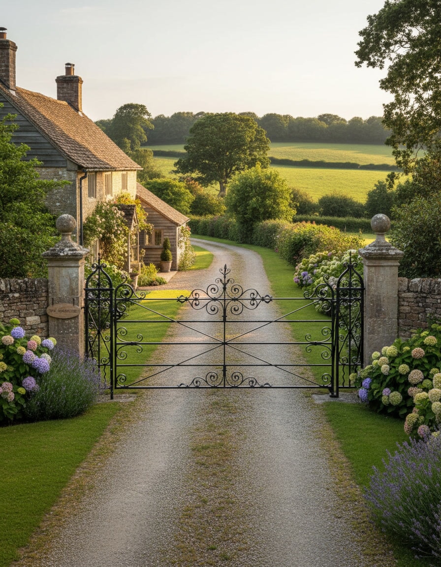 Buy Antique Victorian Driveway Gates And Reclaimed Pedestrian Gates From UKAA. Old Cast Iron And Wrought Iron Driveway Gates Perfect For Period Homes