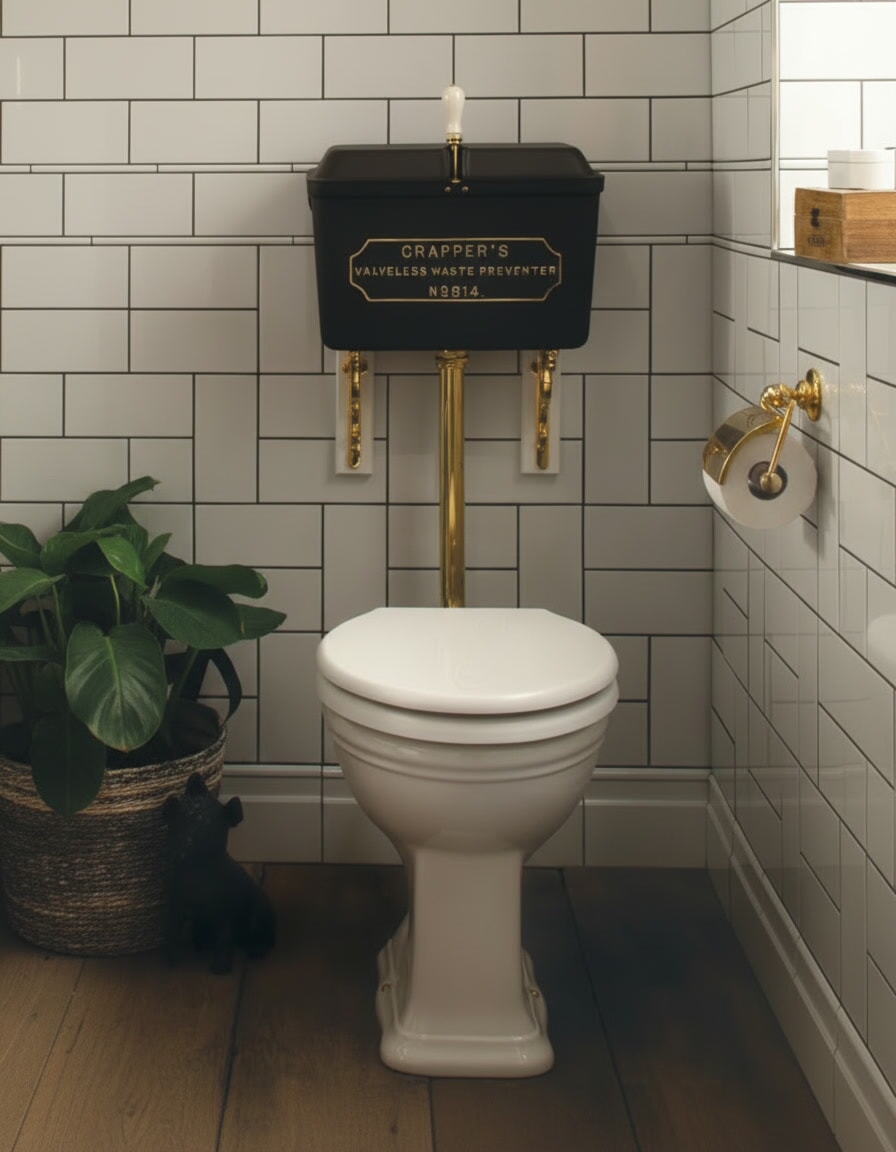 Thomas Crapper Bathrooms, Victorian style Toilets and Sanitaryware. Traditional Crapper high level Toilet Cisterns, Sinks and Period Bathroom Fittings.