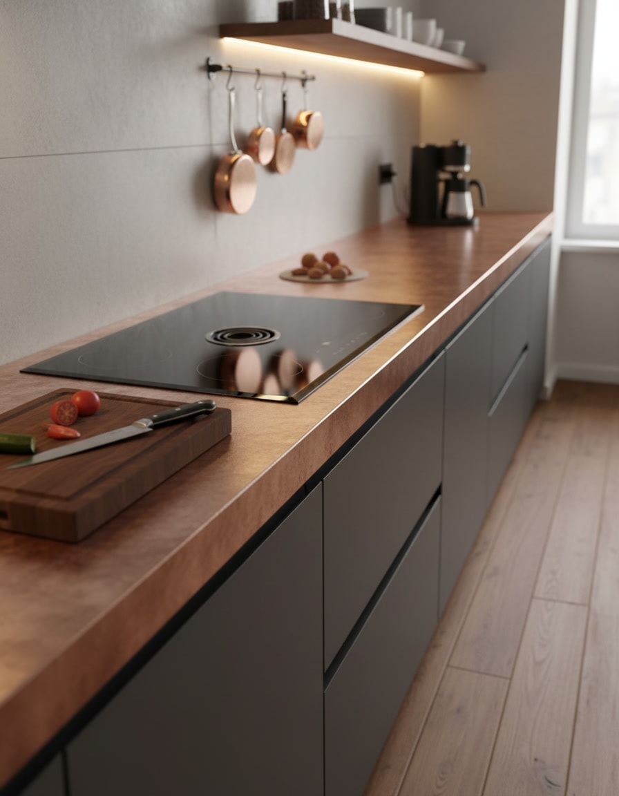 Buy Bespoke Made Zinc, Brass & Copper Kitchen Worktops, Bar Tops & Metal Worksurfaces, Splash Backs & Counters Made to Your Individual Requirements at UKAA
