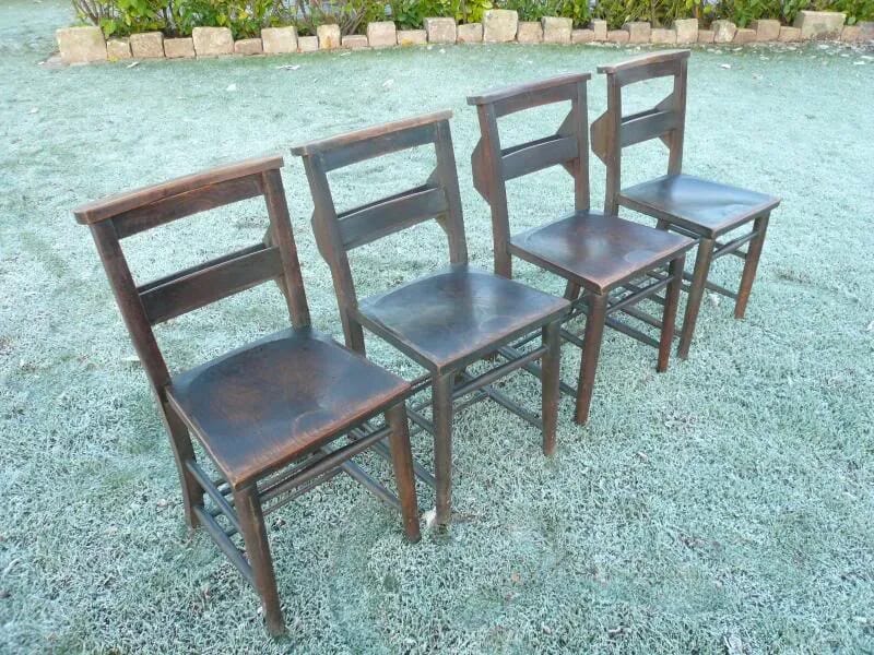 Set Of 4 Church or Chapel Chairs - 3441