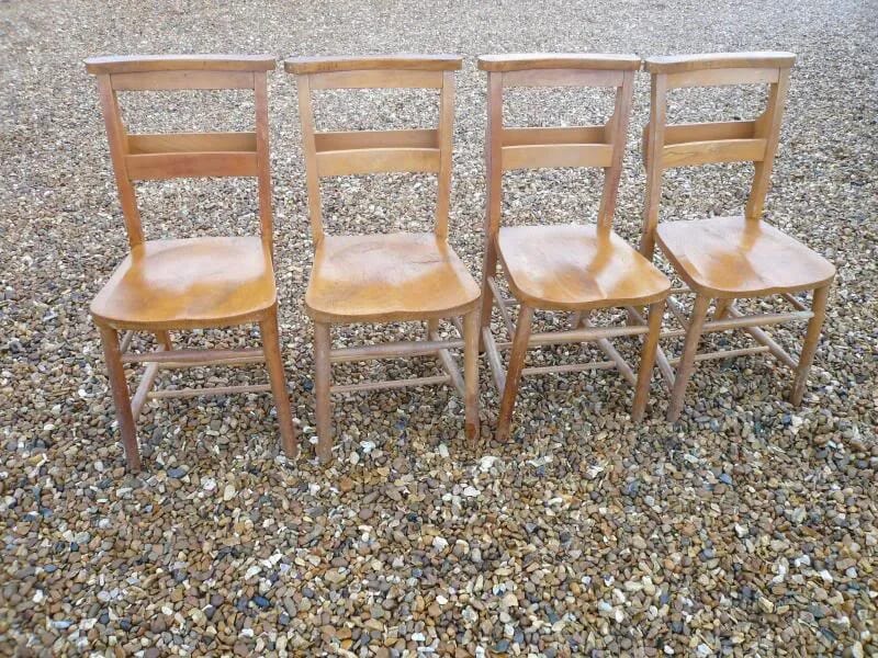 Set of 4 Chapel or Church Chairs - 3758