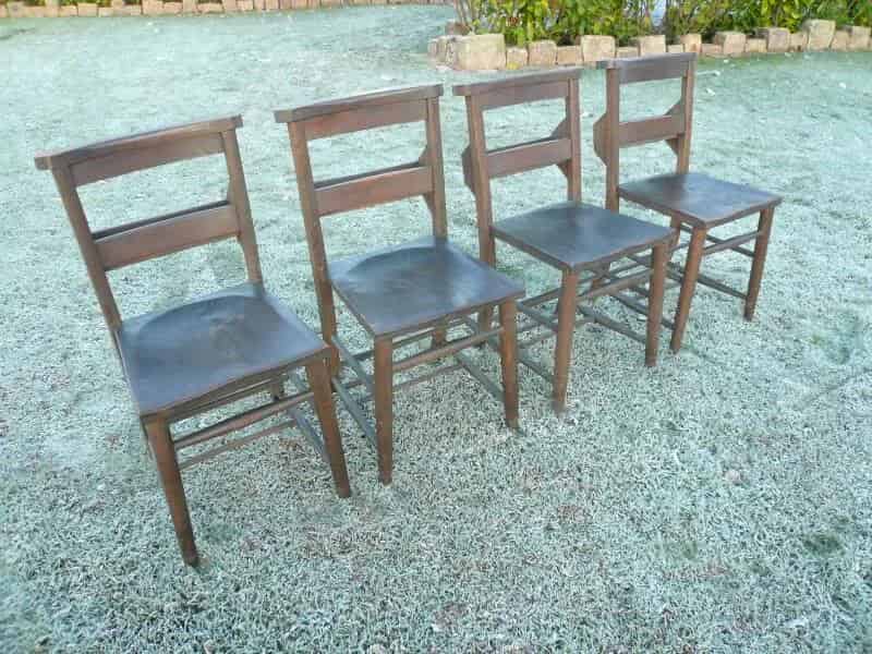 Set of 4 church chairs