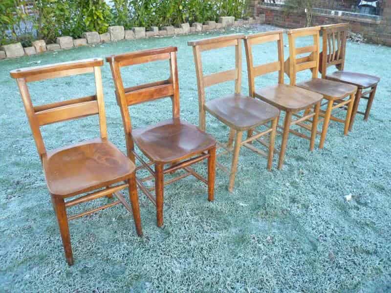 Set of 6 church chairs