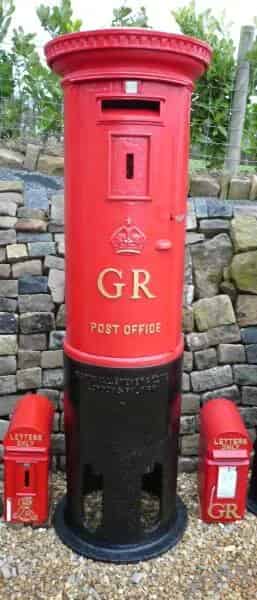 Royal Mail Original GR Cast Iron Pillar Box Circa 1915