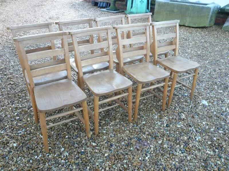 Set of 8 Church Chairs