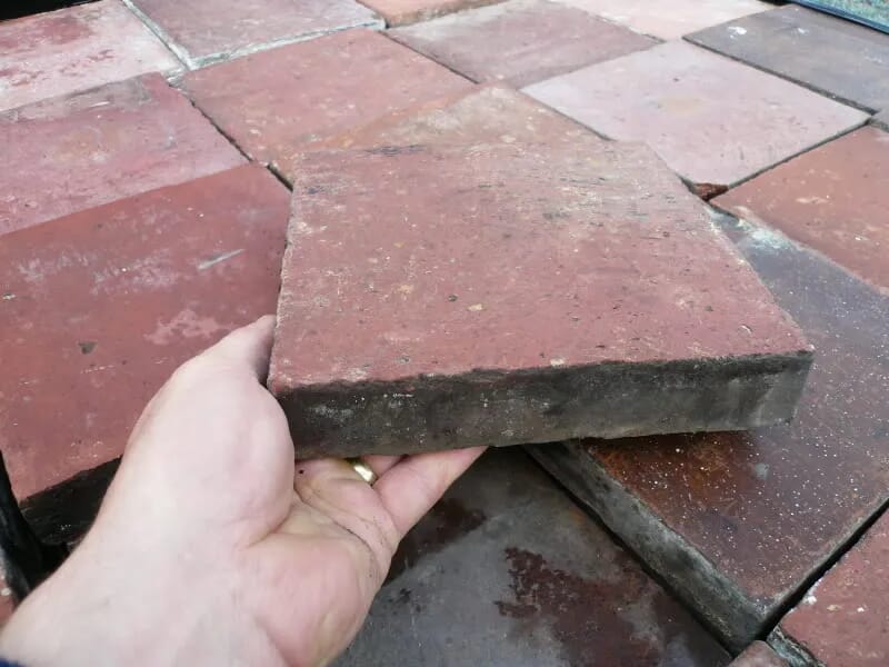 Broseley 7" x 7" Red Quarry Tiles - C1840 - 3440