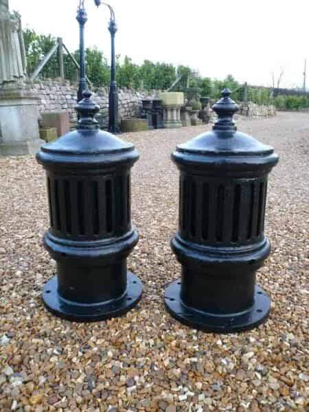 Pair Of Cast Iron Finials from a Water Works