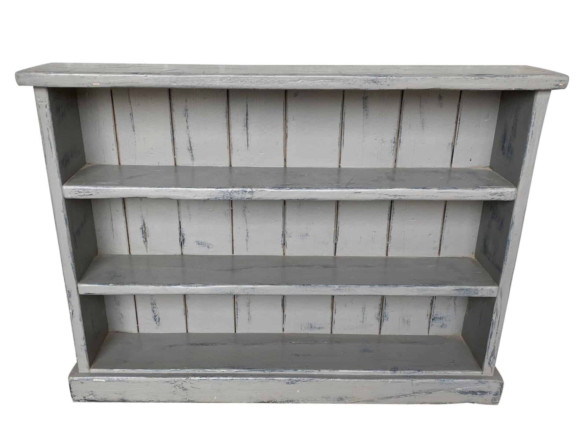 Reclaimed Pine Distressed Painted Shelf Unit