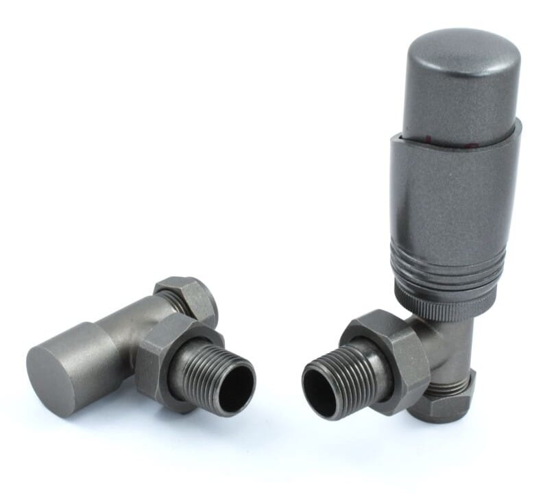 Delta Metallic Grey Finish Thermostatic Radiator Valves  - DEAMG