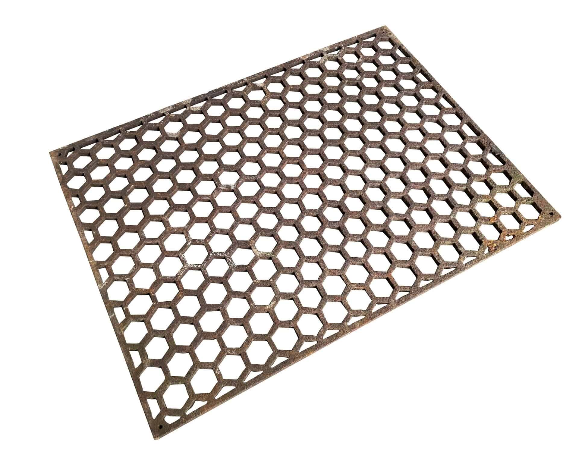 Genuine Antique Victorian Cast Iron Floor Grille