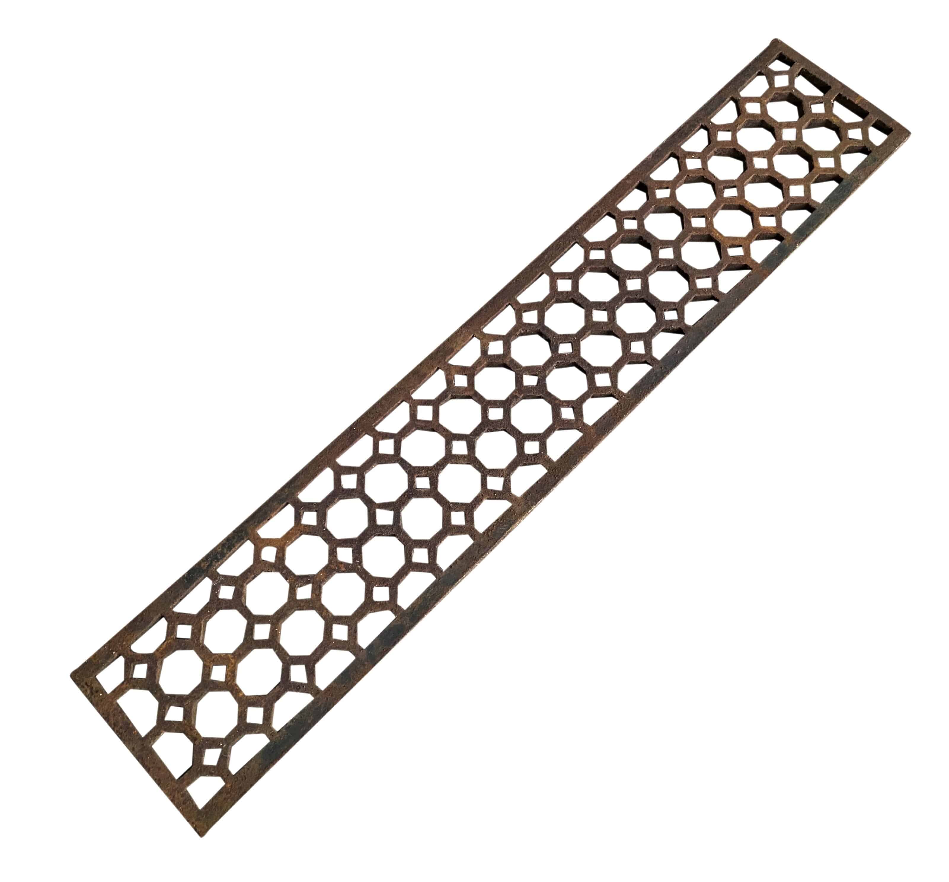 Genuine Antique Octagon Design Cast Iron Floor Grille