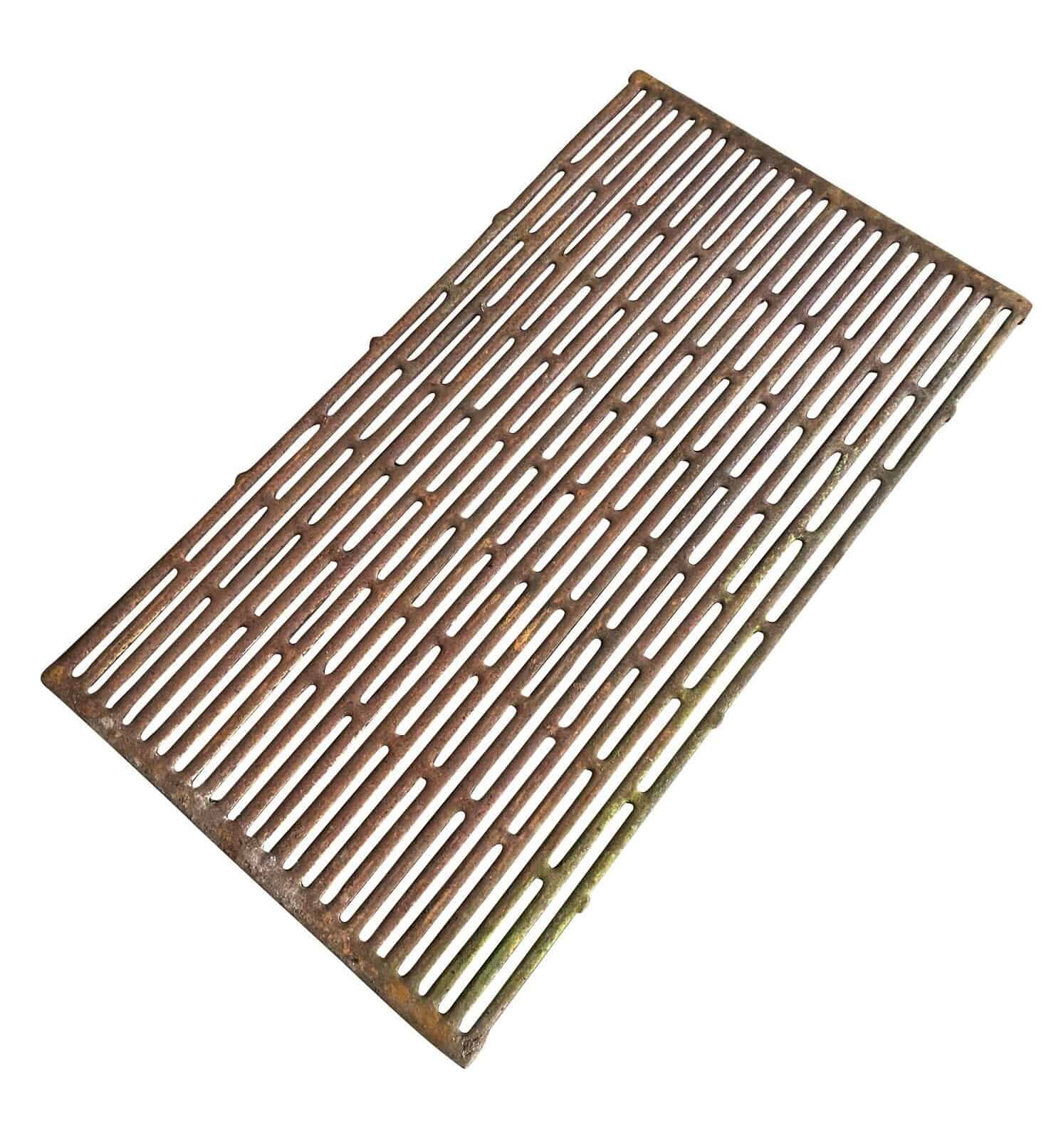 Antique Genuine Decorative Cast Iron Floor Grid / Grille