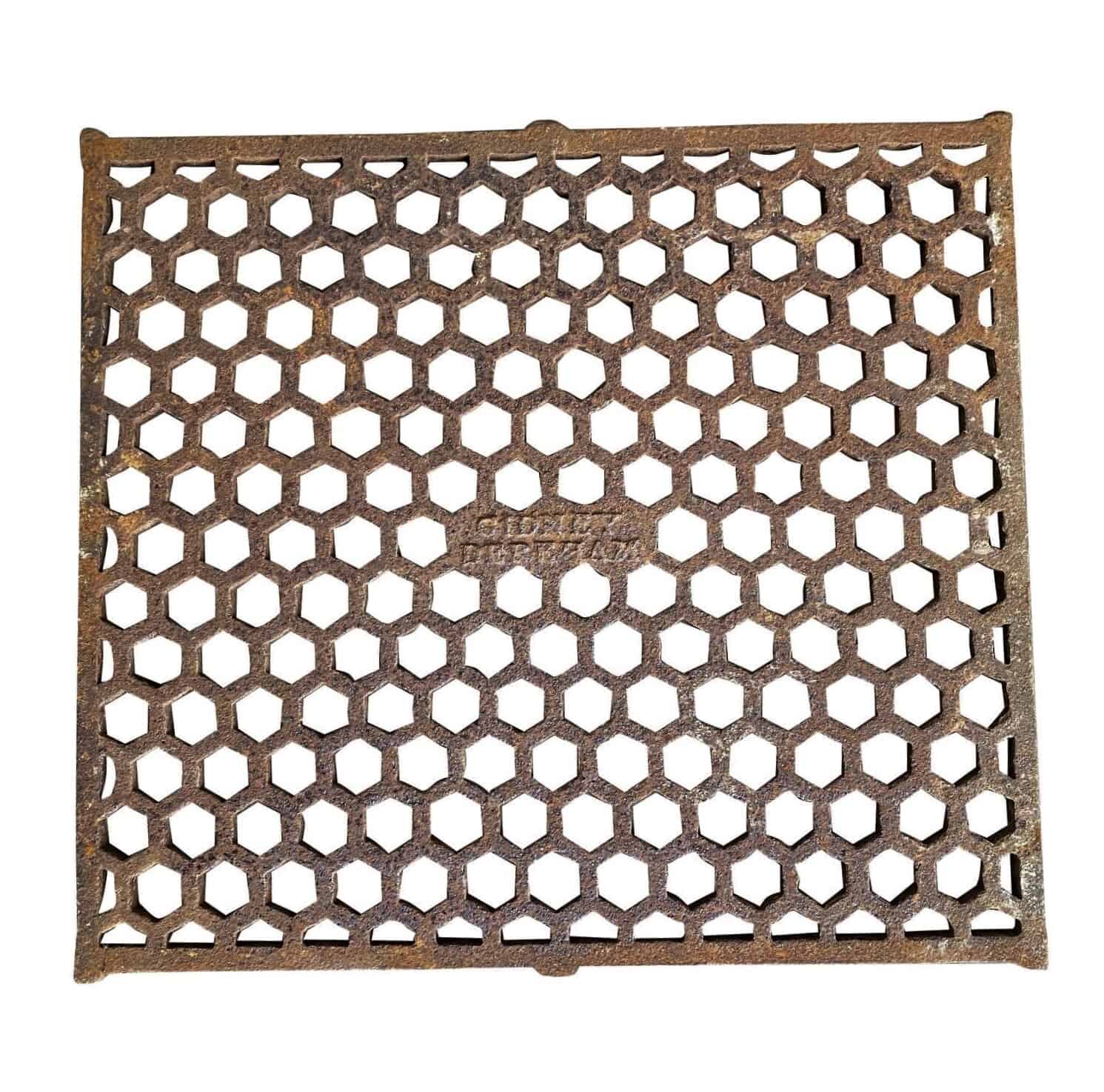 Decorative Antique Victorian Cast Iron Floor Grille