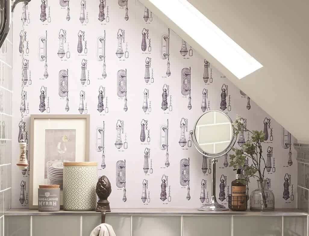 Thomas Crapper Cistern Pull Wallpaper