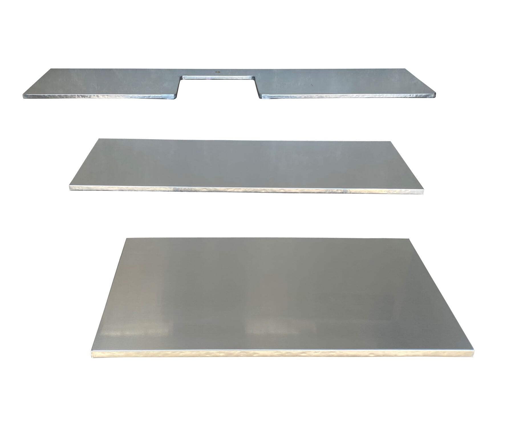 Bespoke Natural Zinc Kitchen Worktops and Splashbacks - D1684