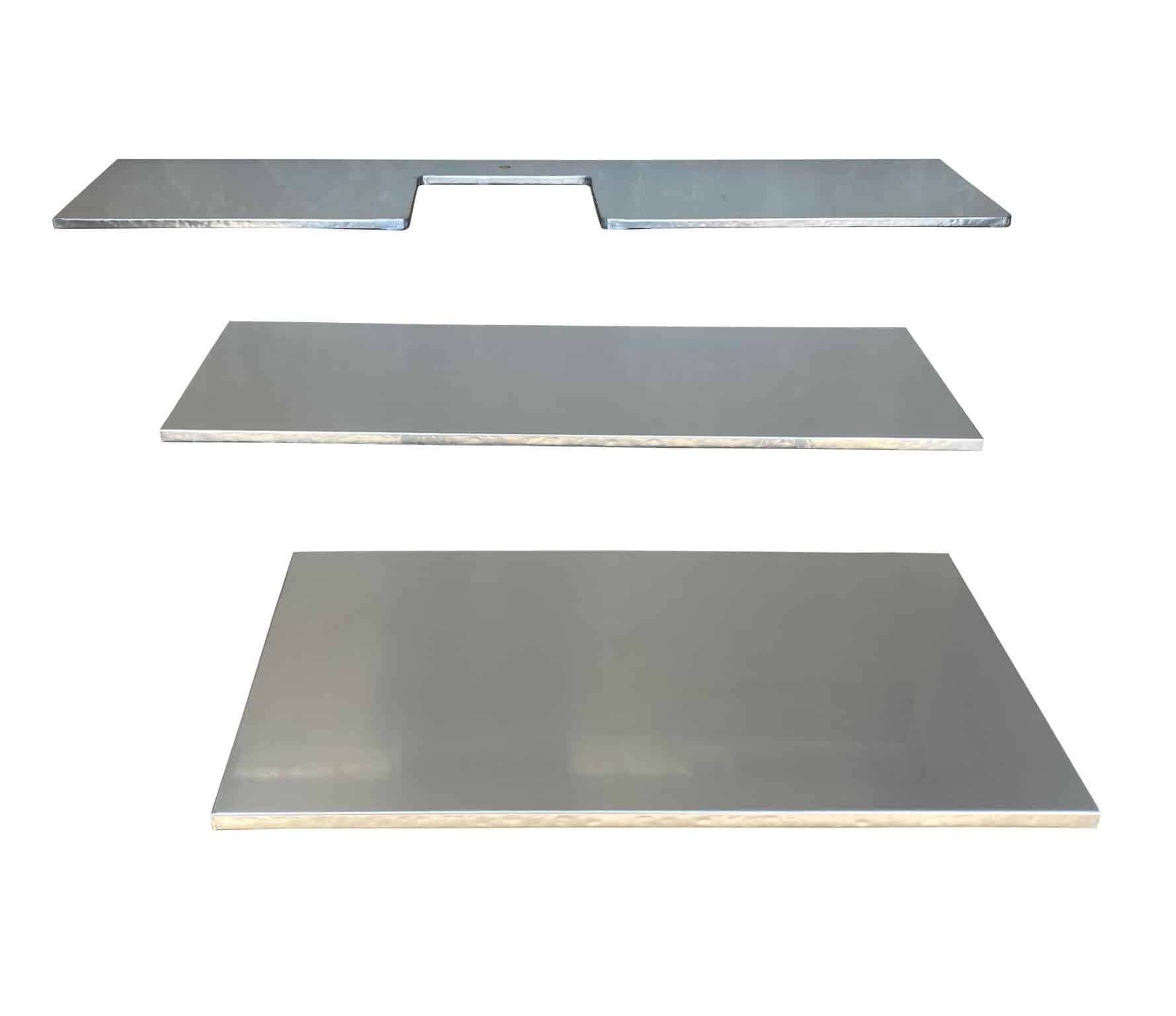 Bespoke Natural Zinc Kitchen Worktops and Splashbacks