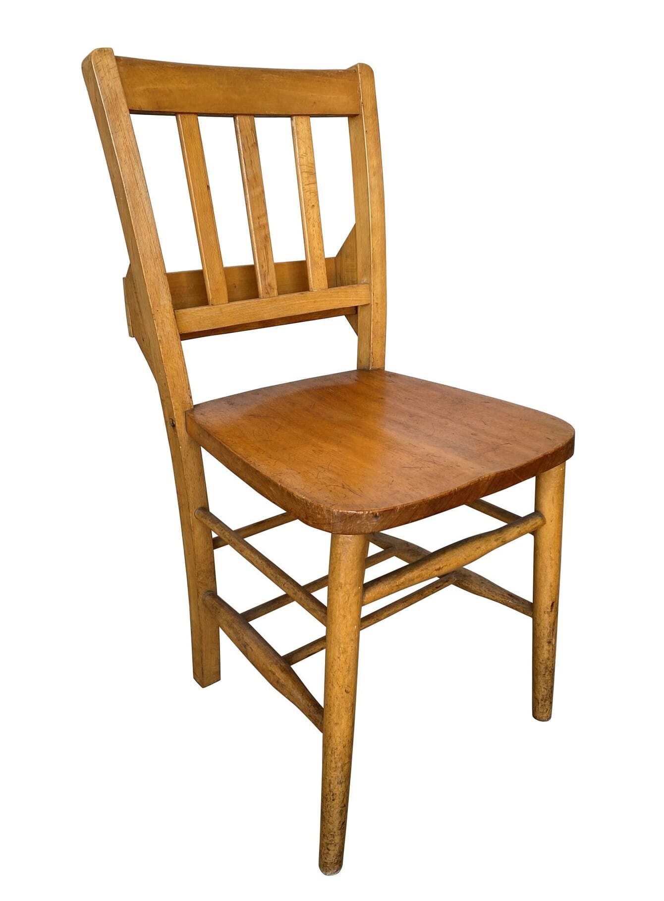 Antique Old Church / Chapel Chairs With Bible Holders - 9260c