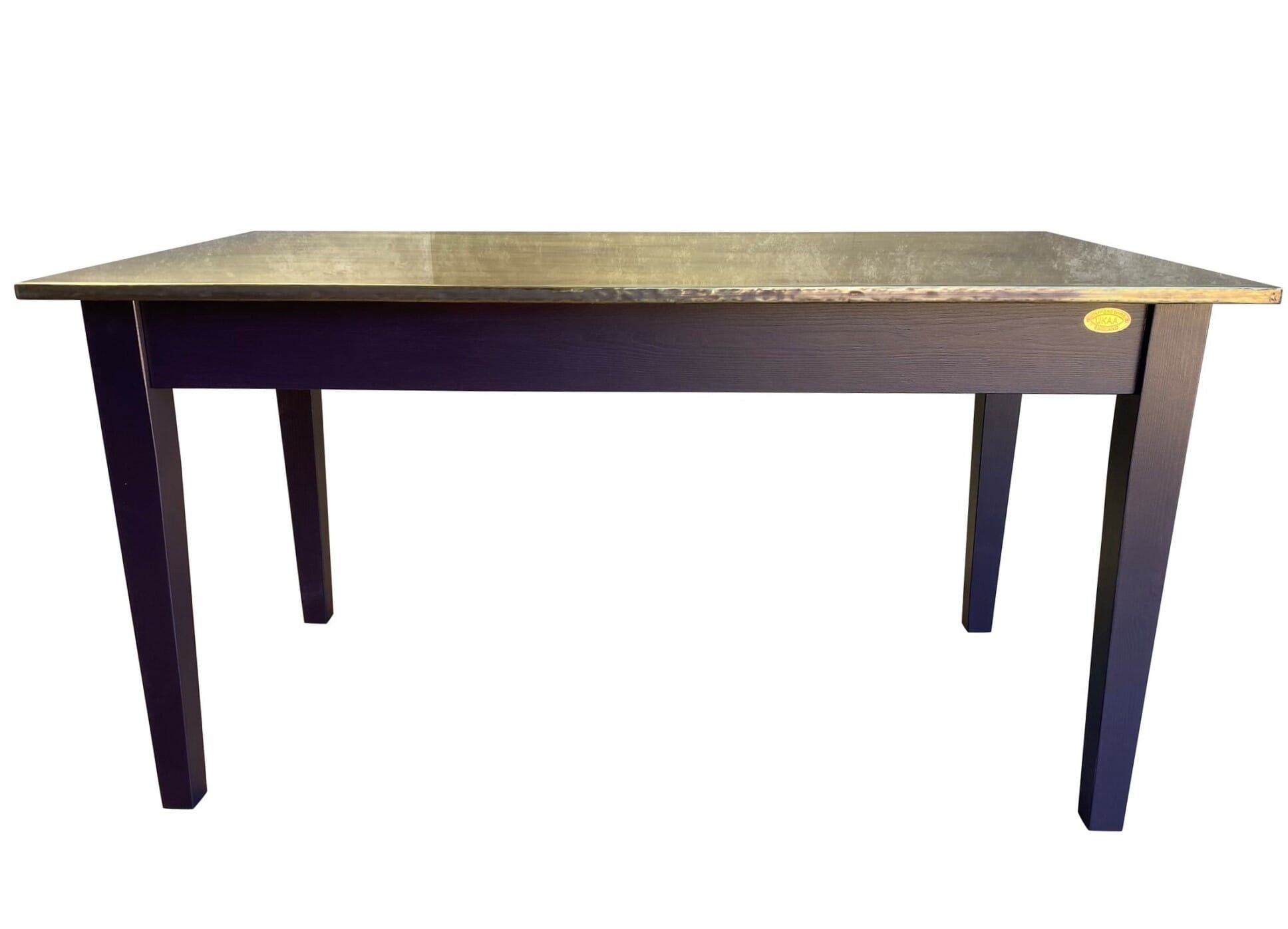 Handmade Antiqued Brass Kitchen Table & Removable Legs - D1688
