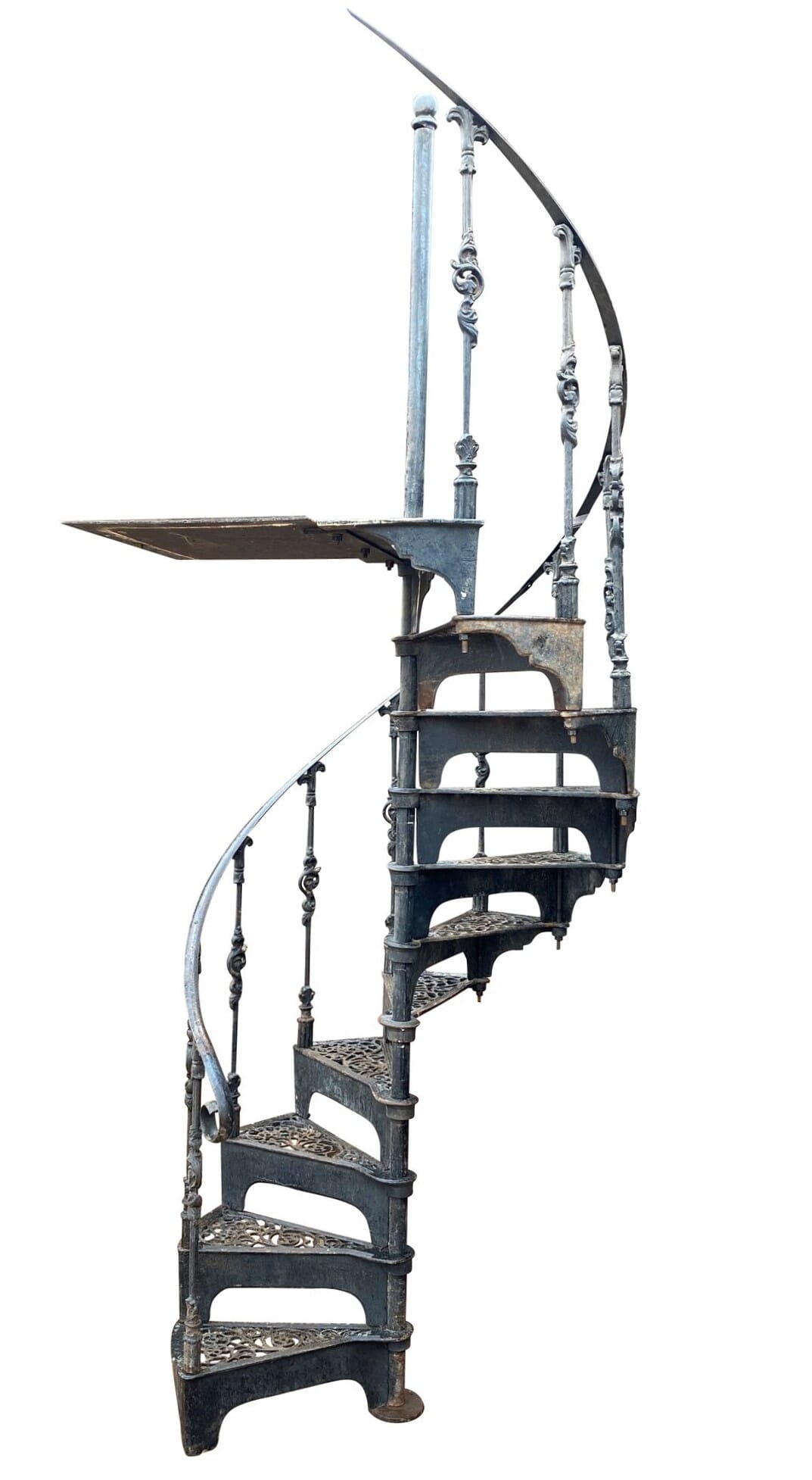 Decorative Cast Iron Black Spiral Staircase - 9255