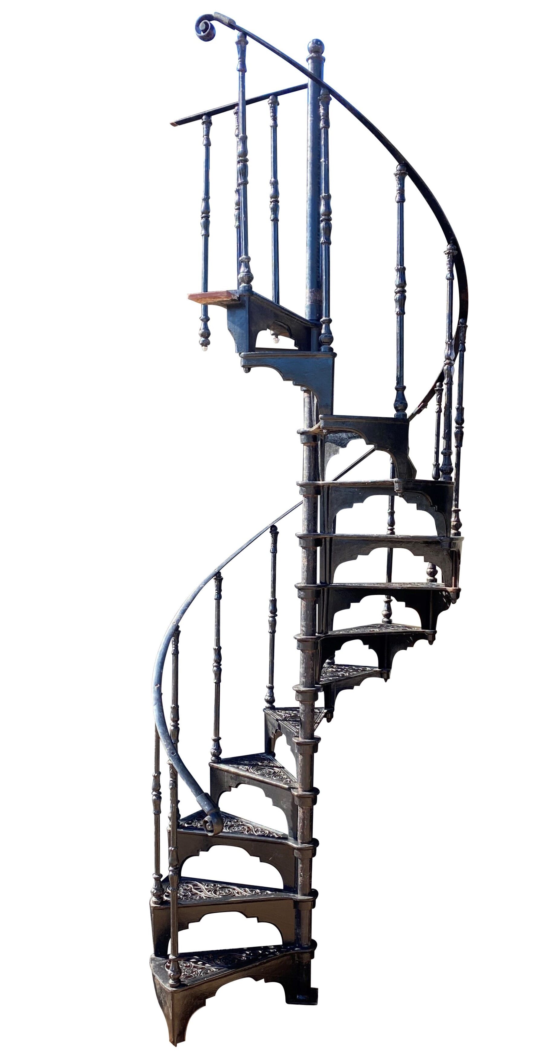 Safety Stairways Cast Iron Black Spiral Staircase - 9252