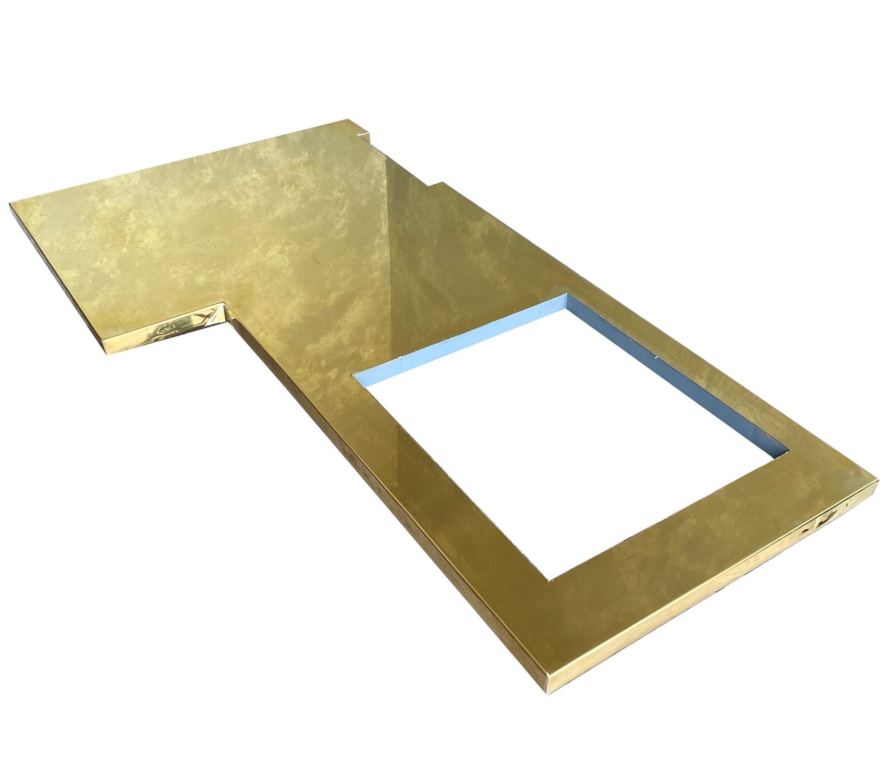 Handmade Natural Brass Kitchen Worktops With Hob Cutouts - D1695