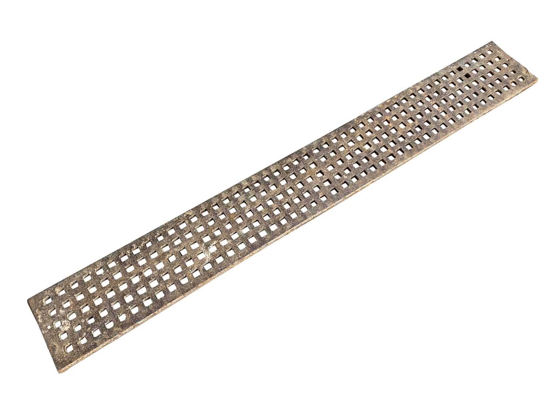 Set of Antique Large Cast Iron Floor Grilles / Grids