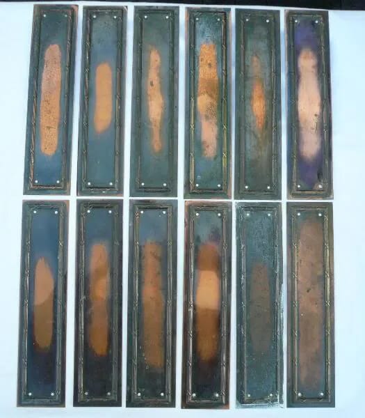 Set of 12 Copper Finger Plates - 3806