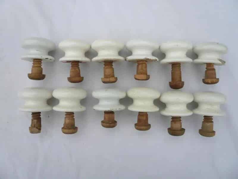 12 Victorian Ceramic Cupboard Knobs