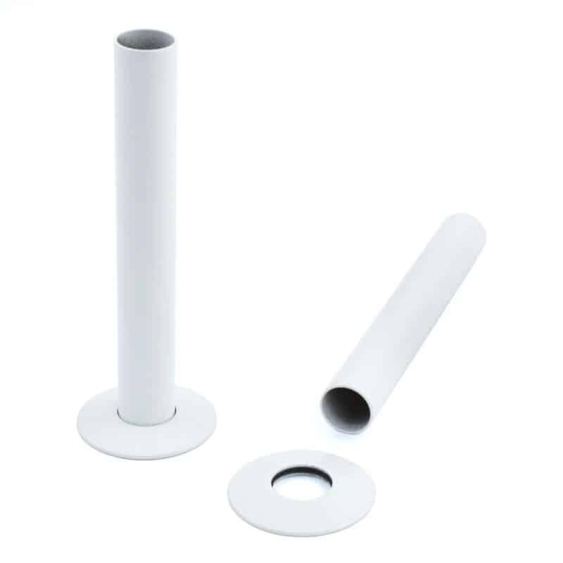 White Finish Radiator Pipe Sleeve Kit