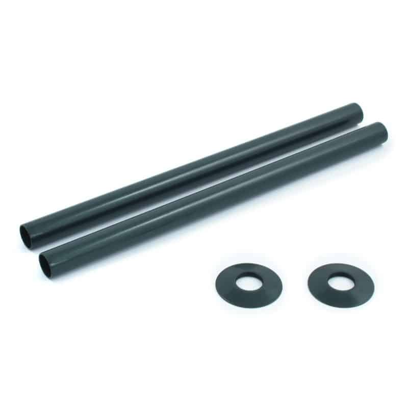 Long Anthracite Radiator Pipe Covers / Shroud