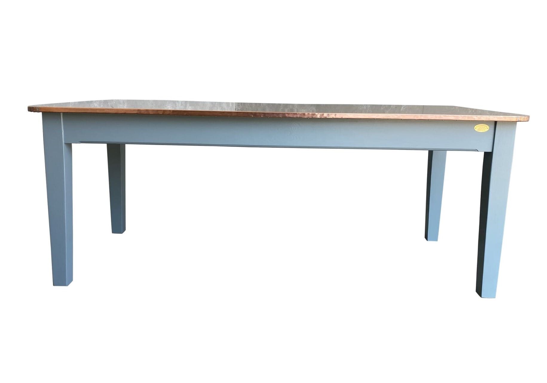 Bespoke Large Natural Copper Kitchen Table with Drawers - D1707
