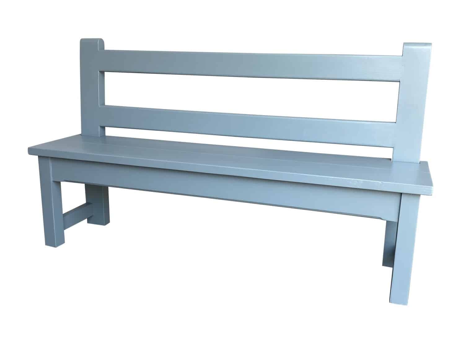 Reclaimed Pine Bespoke Wooden Bench with Back