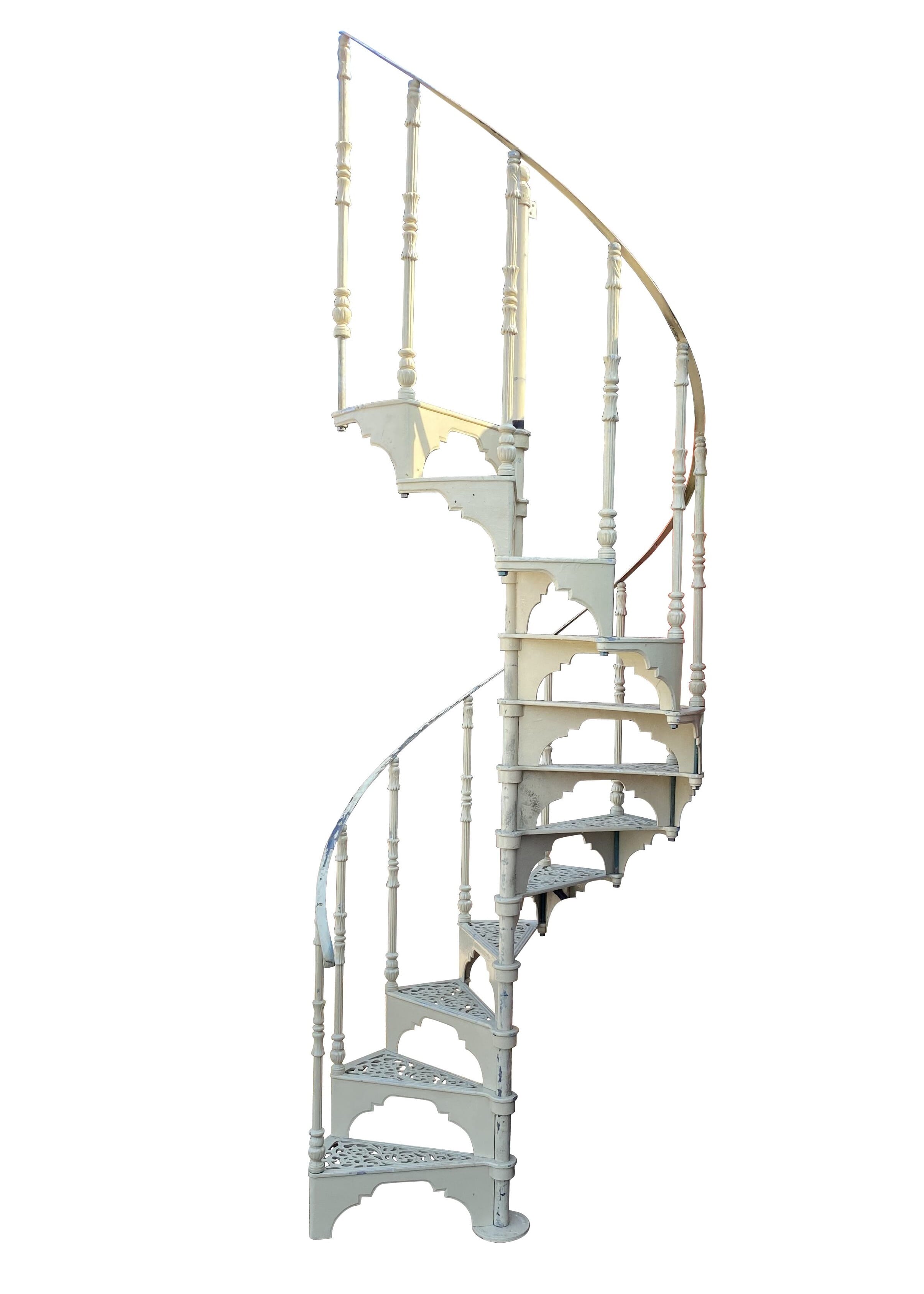 Reclaimed Metal Cottage Craft Cast Spiral Staircase - 9274