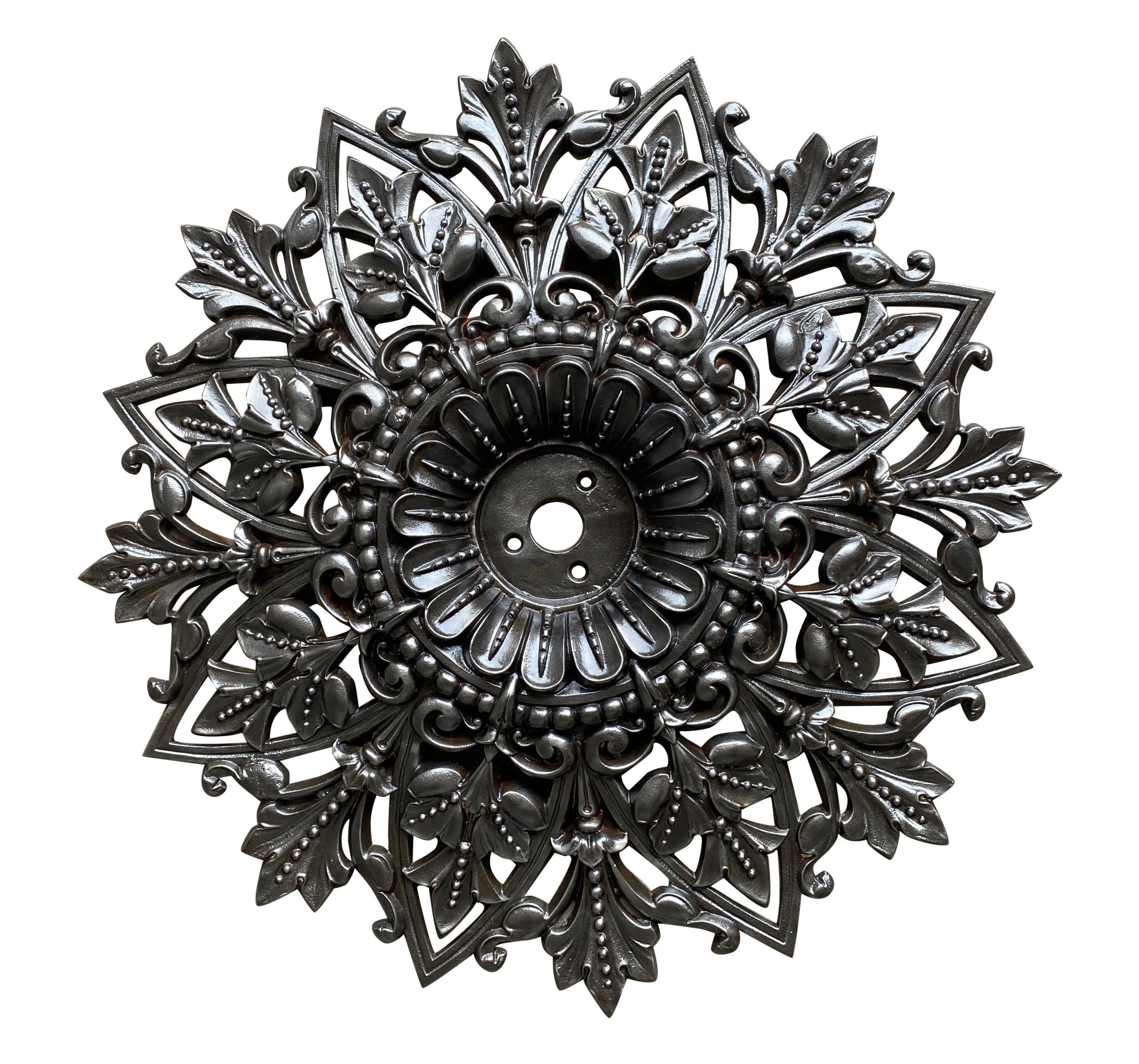 Decorative Hand Polished Cast Iron Ceiling Rose - 7813a