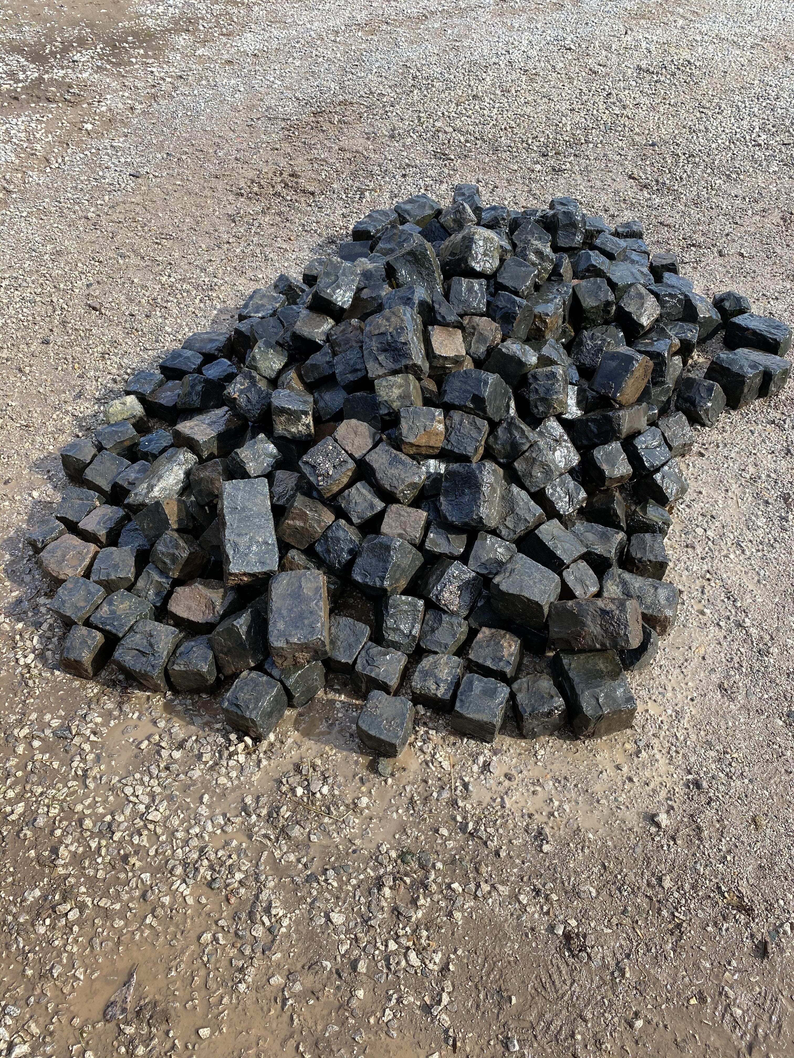 Job Lot of Original Reclaimed Blue Cobbles / Setts - Cob2