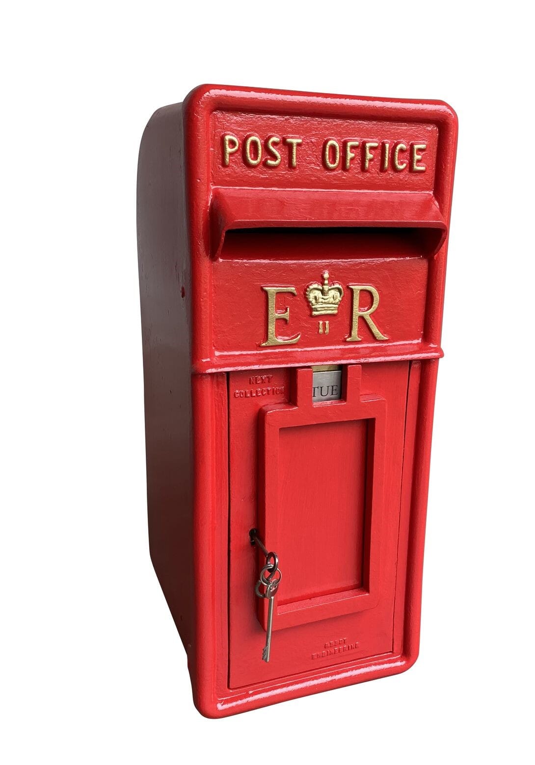 Original Post Office Pole Mounted ER Cast Iron Post Box - 9239