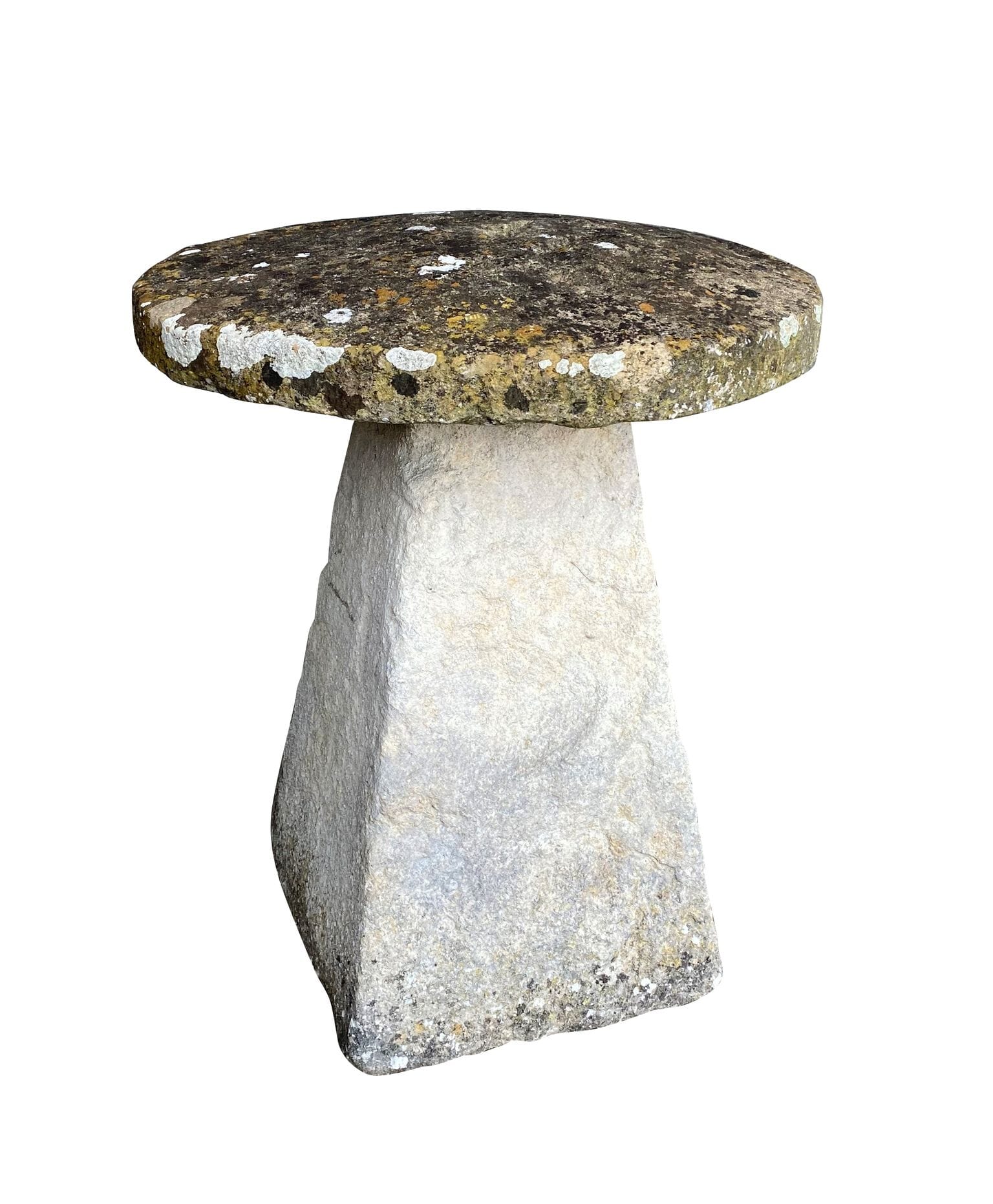 Garden Antique Reclaimed Staddle Stone 28" Tall - 9292e