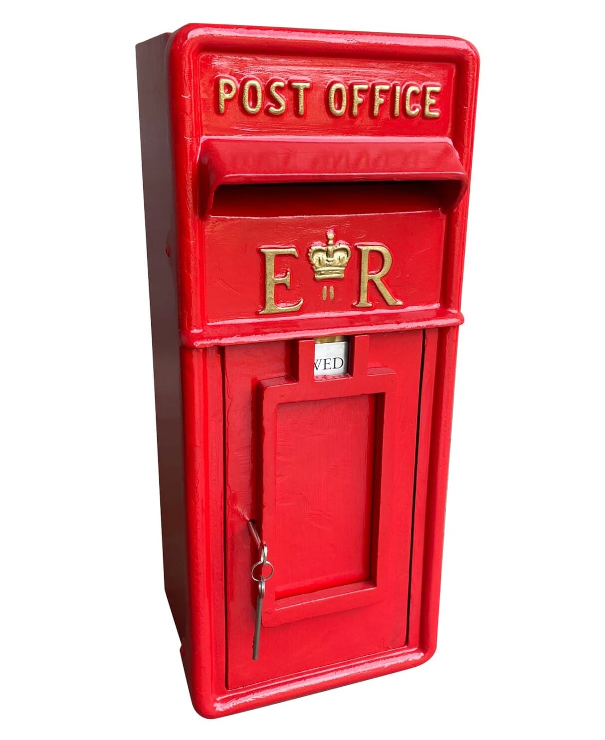 Original Post Office ER II Cast Iron Square Post Box - 9297