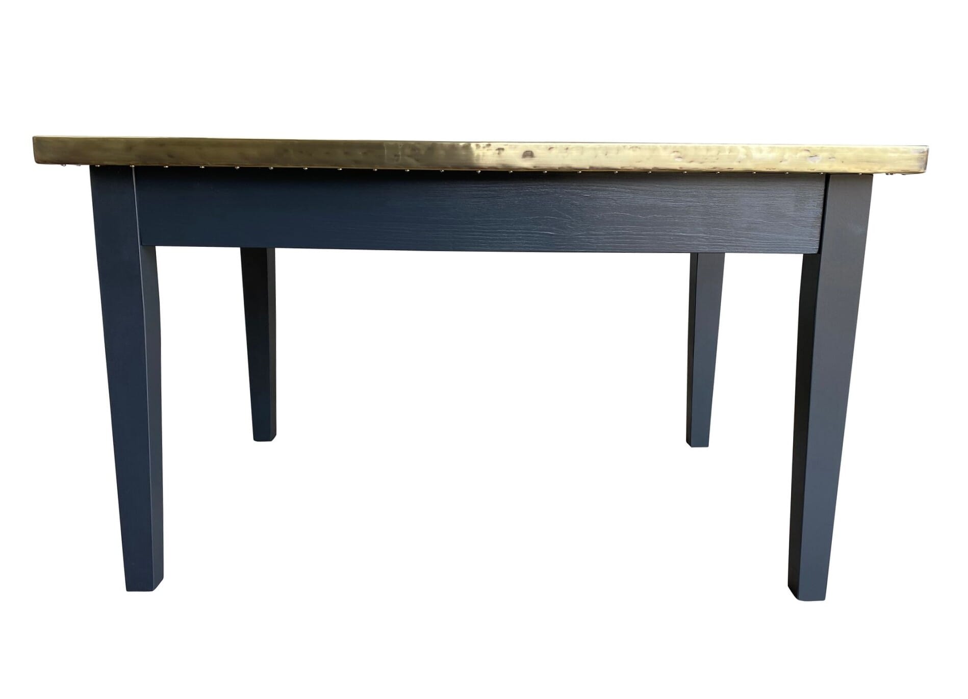 Handmade Antiqued Brass Kitchen Table & Detachable Legs - D1724